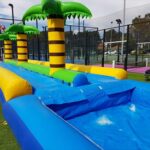 location de jeux aquatiques gonflables - LE VENTRIGLISSE PALMIER 2 PISTES 20m